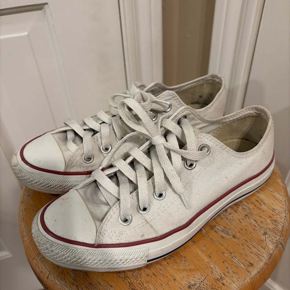 Converse Chuck Taylor All Star Low Top White Canvas Sneakers